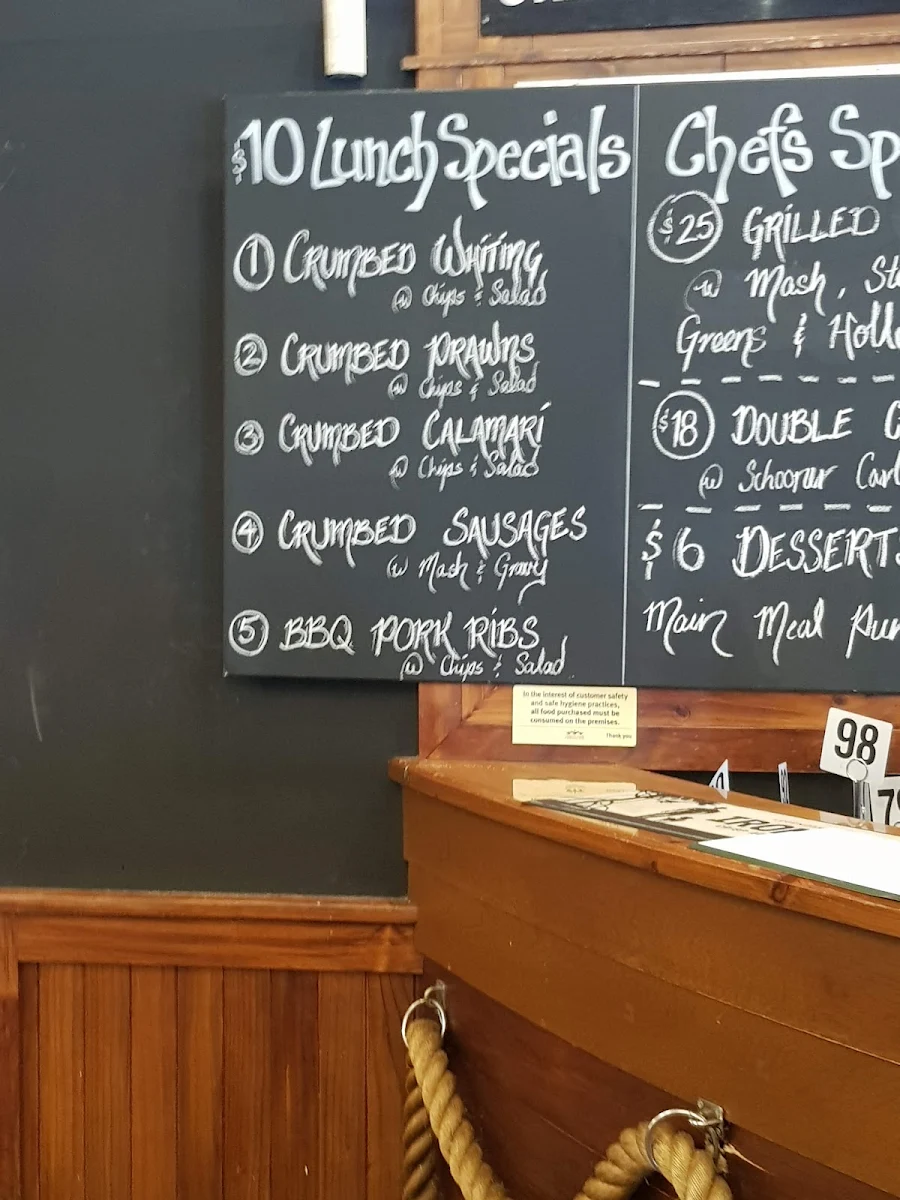 Menu, Dublin Docks Tavern