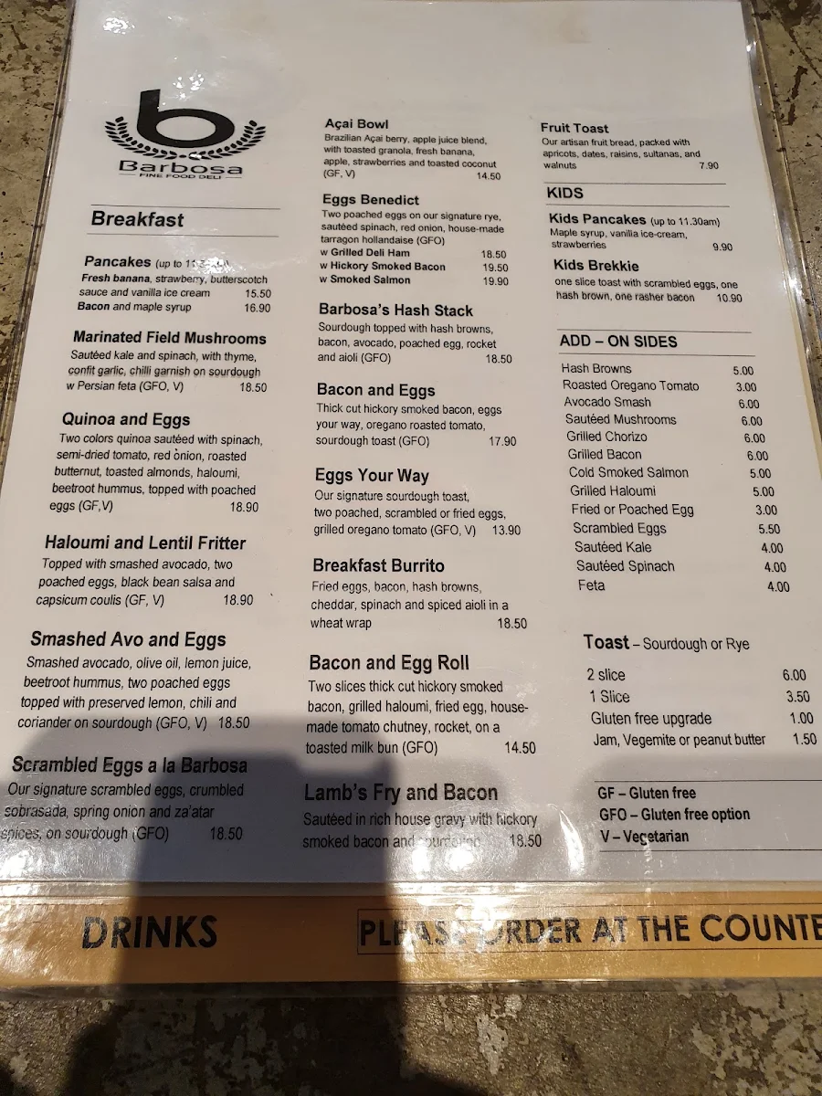 Menu, The Kitchens