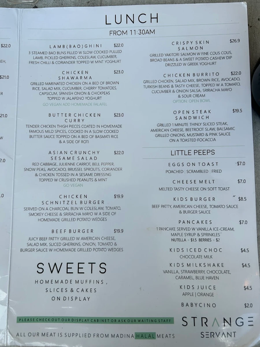 Menu, Strange Servant