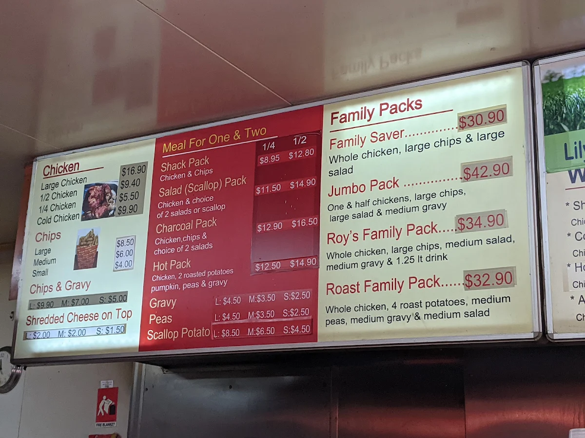 Menu, Preston Chicken Shack