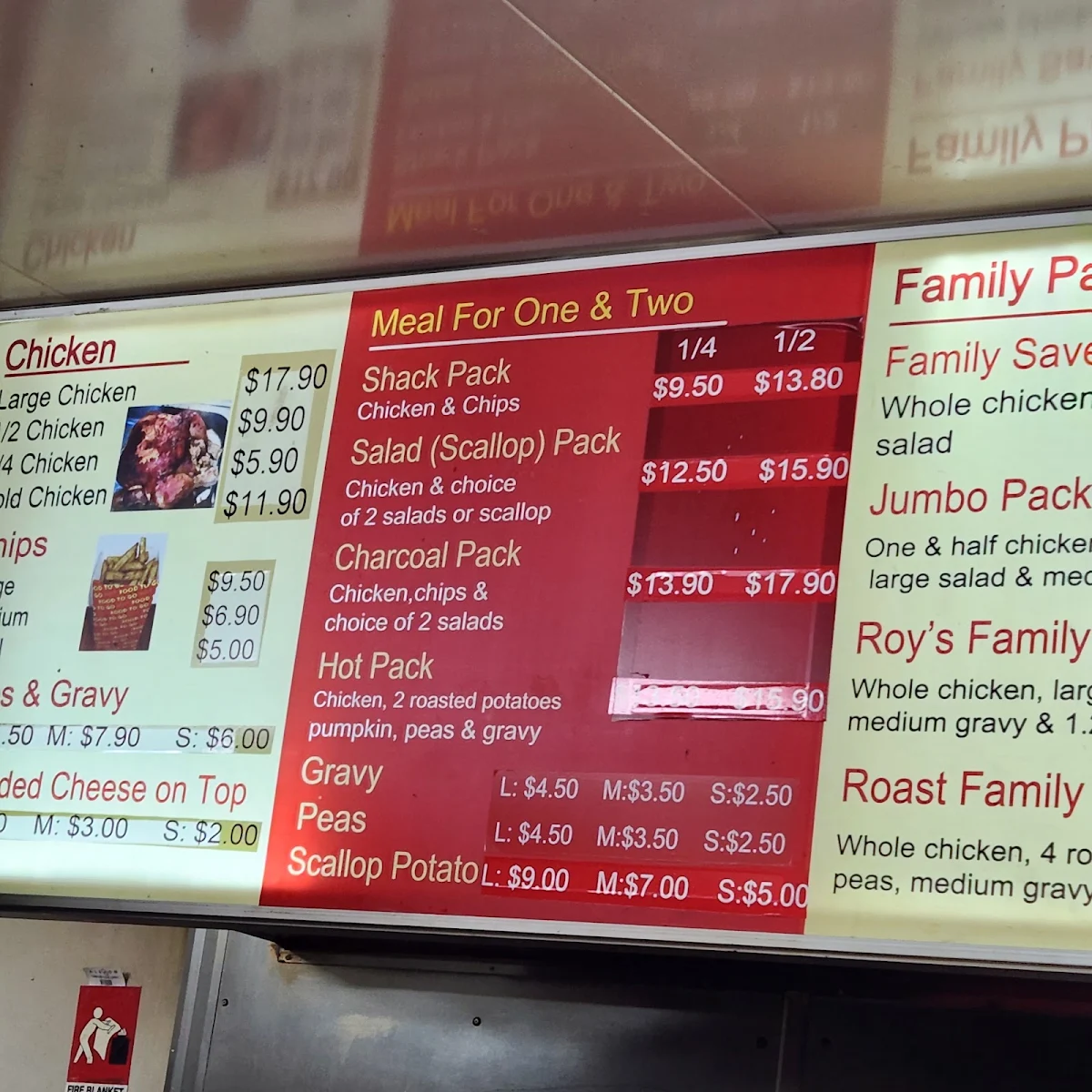 Menu, Preston Chicken Shack