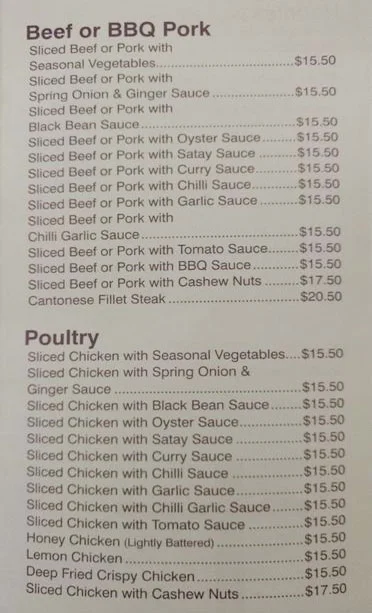 Menu, Favourite Kitchen
