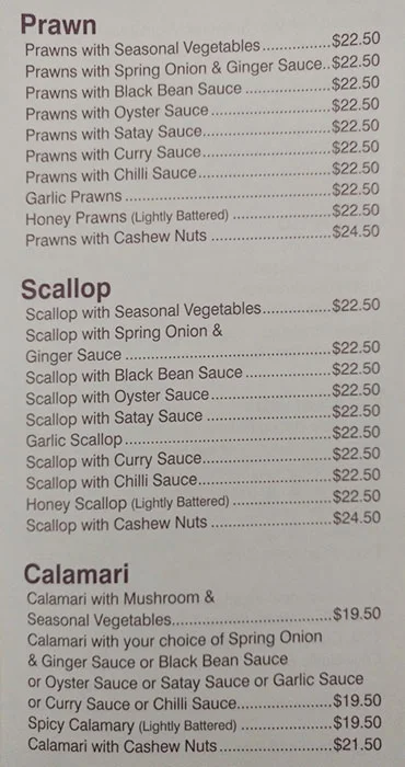 Menu, Favourite Kitchen