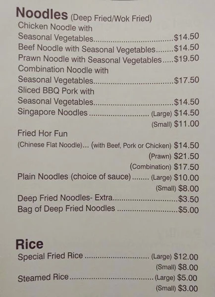 Menu, Favourite Kitchen