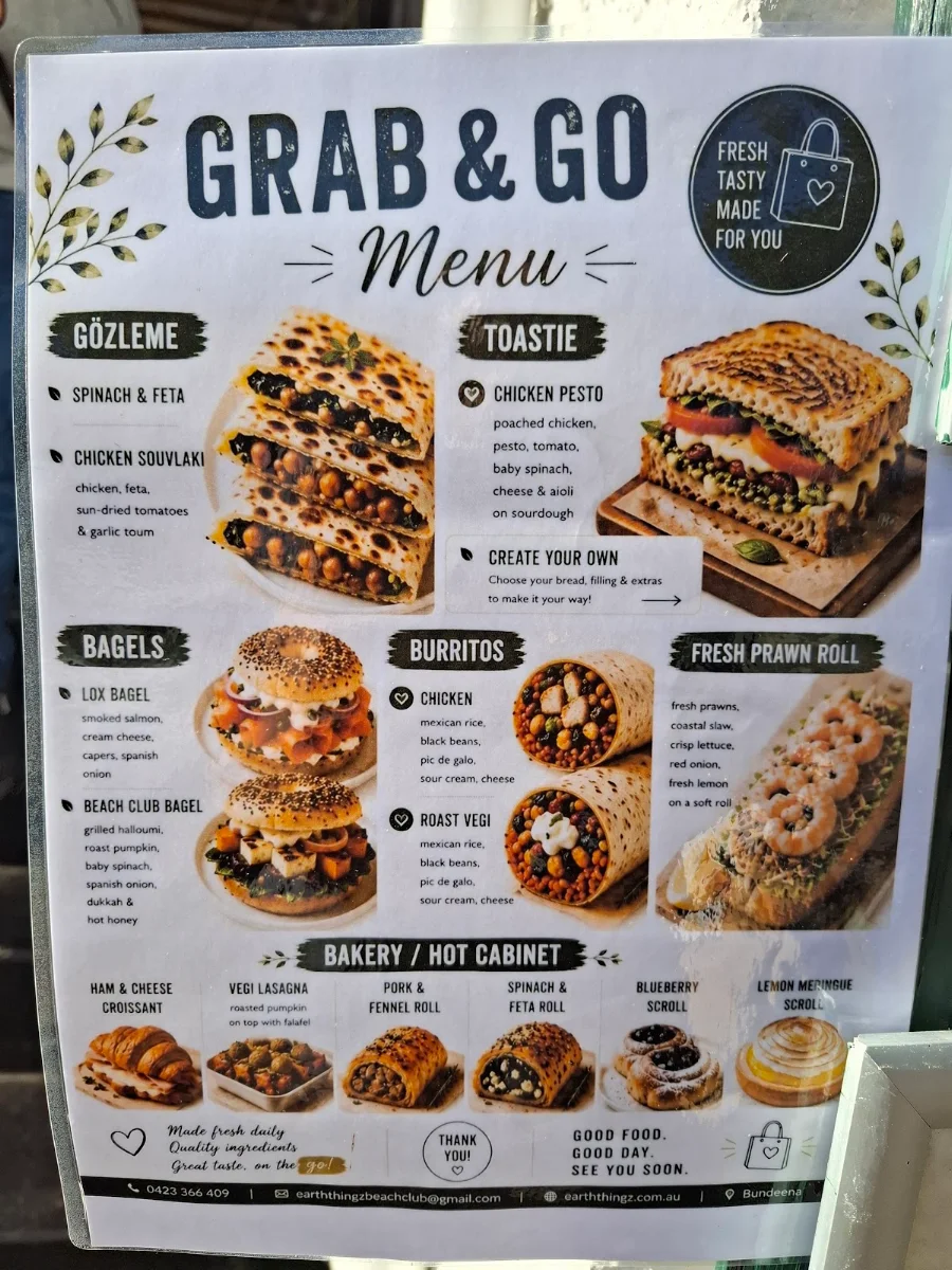 Menu, Earth Thingz