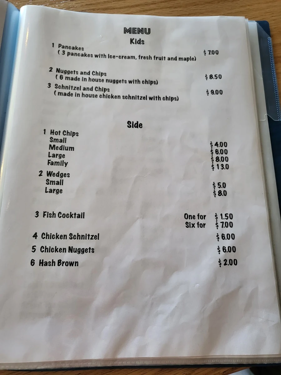 Menu, The Coffee House Allawah
