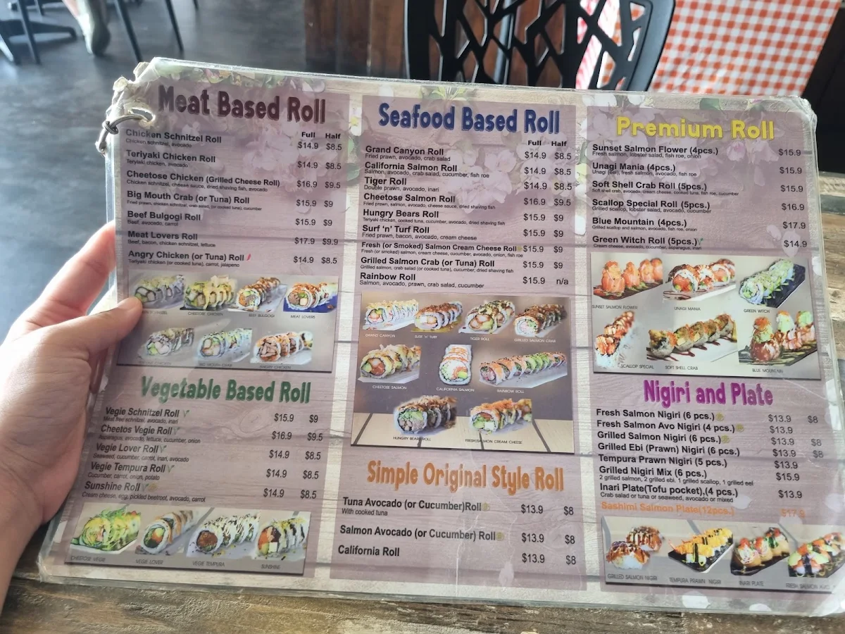 Menu, Hungry Bears