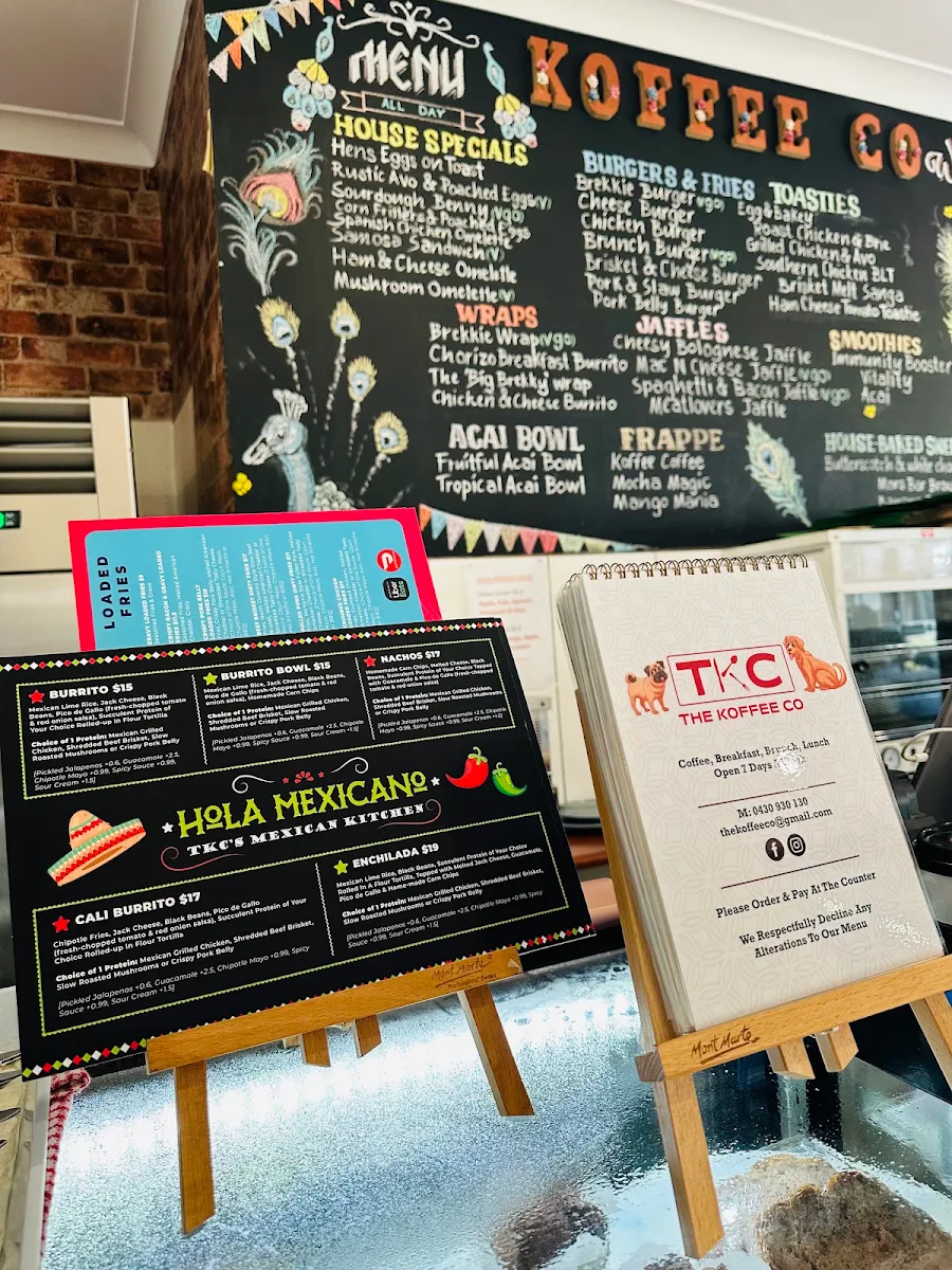 Menu, The Koffee Co