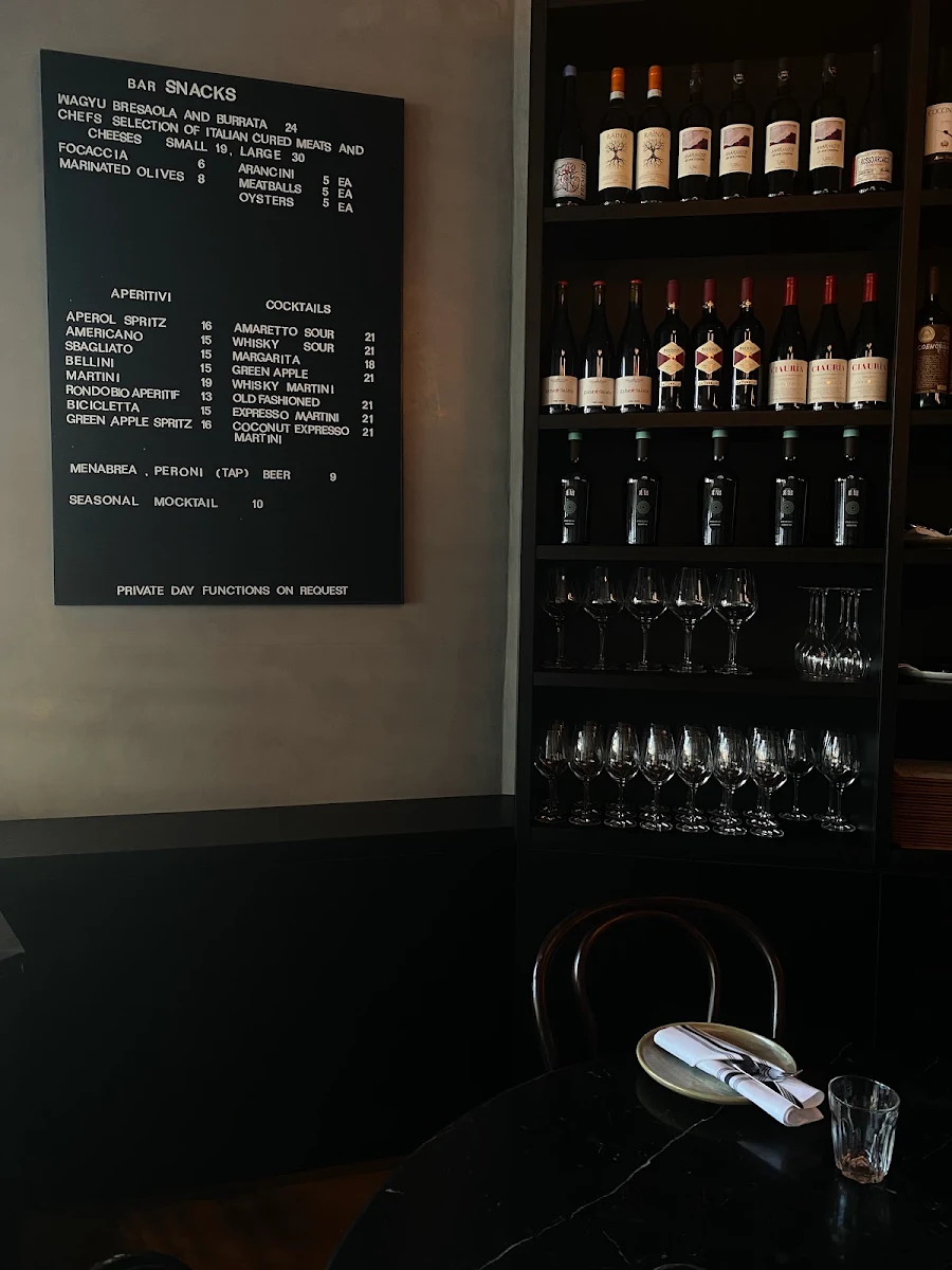 Menu, Trattoria Elva