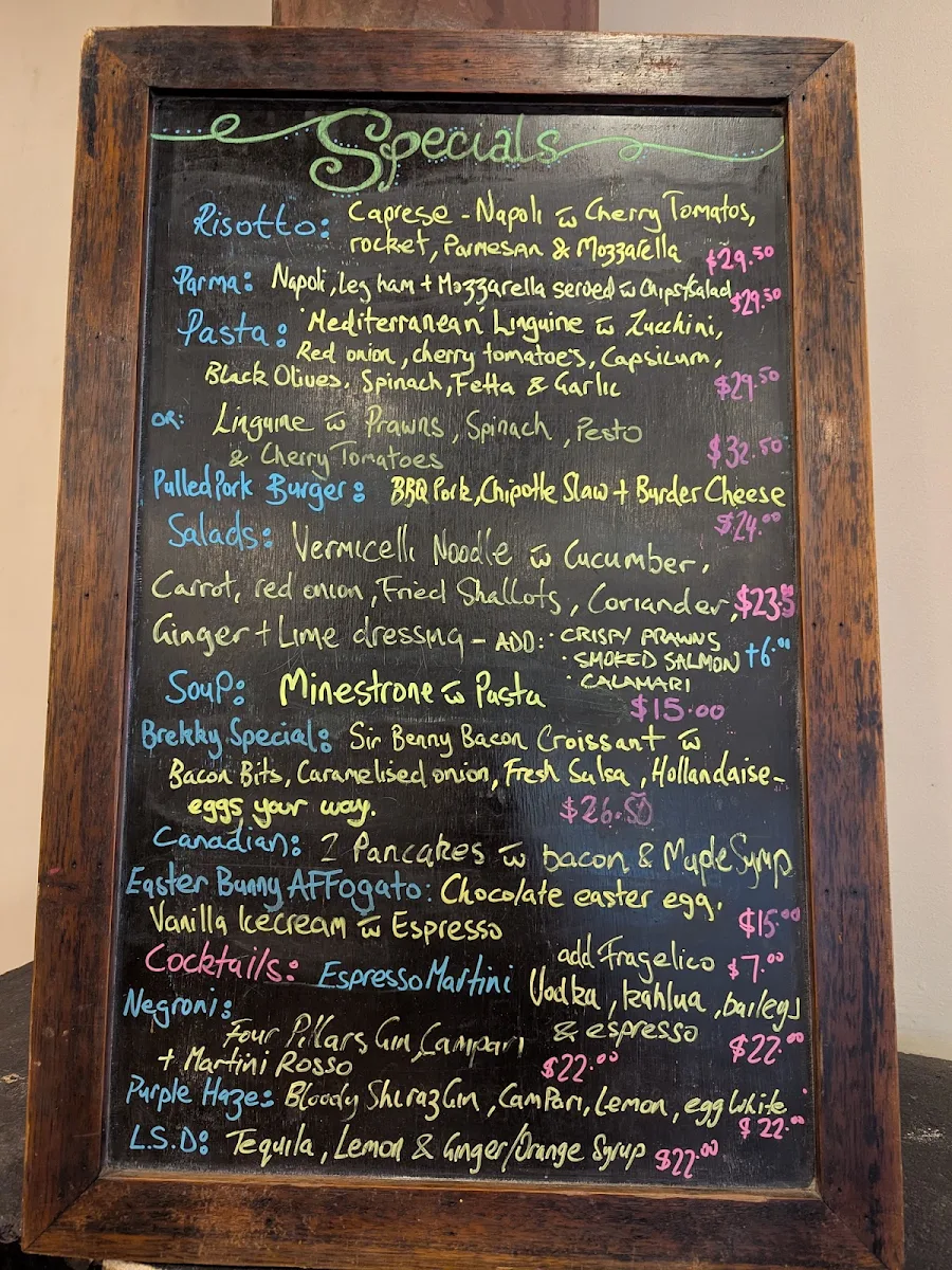 Menu, Ranges at Olinda