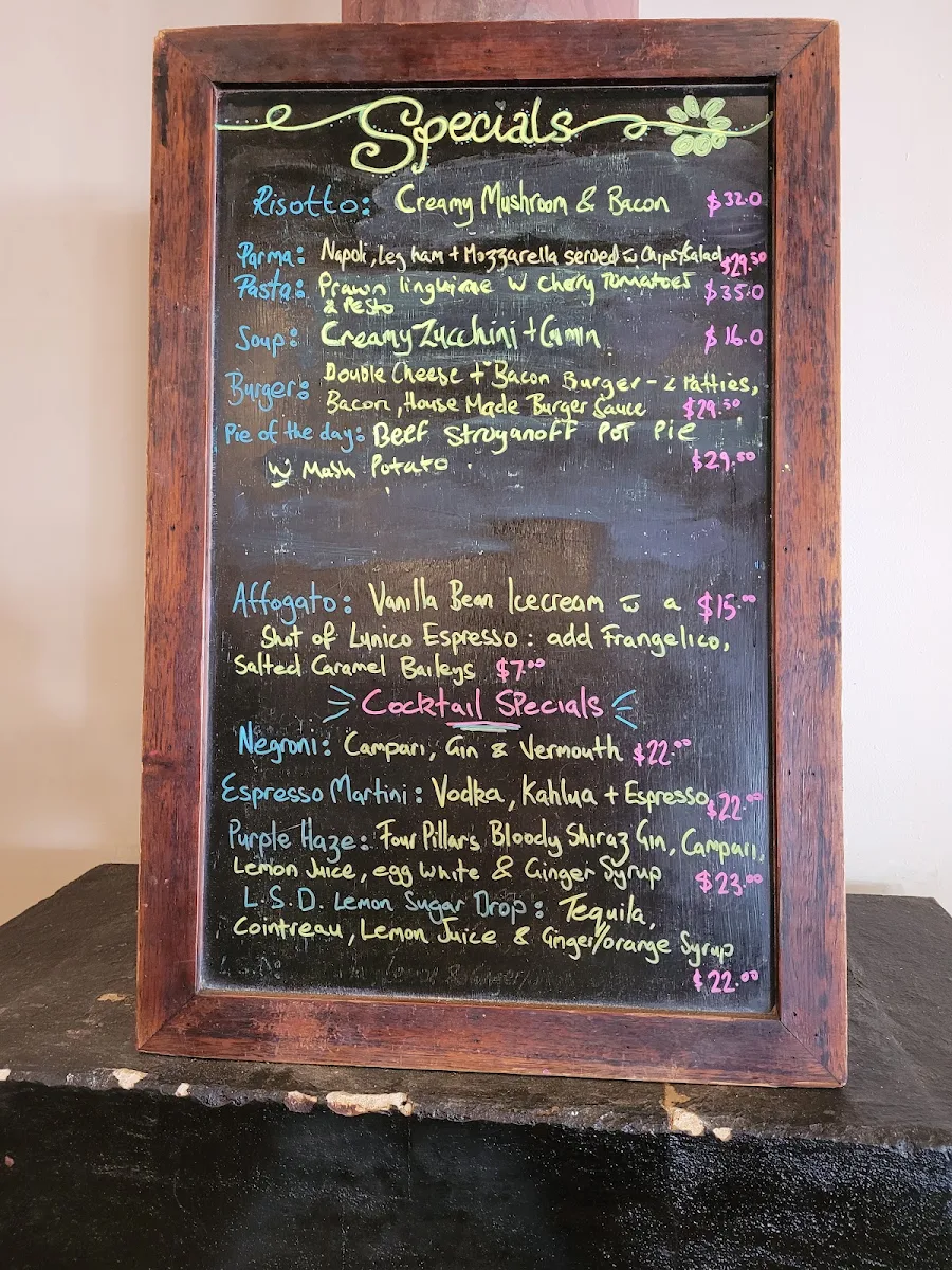 Menu, Ranges at Olinda
