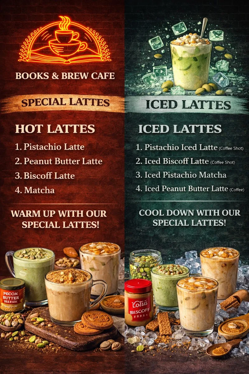 Menu, Books & Brew Cafe