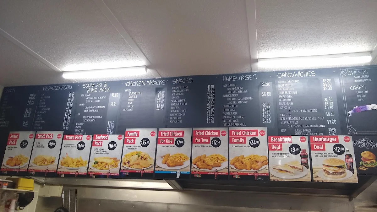 Menu, Euroa Corner Store