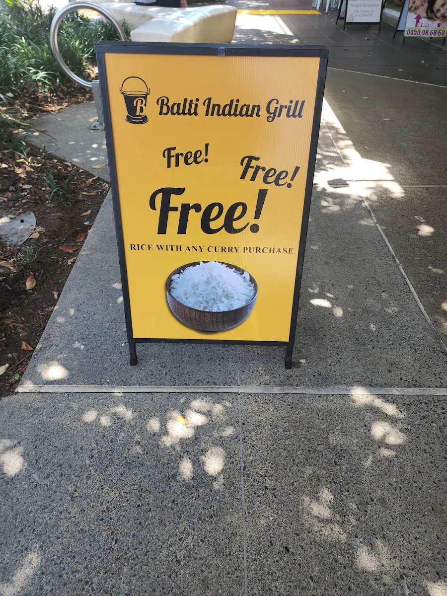 Menu, Balti Indian Grill
