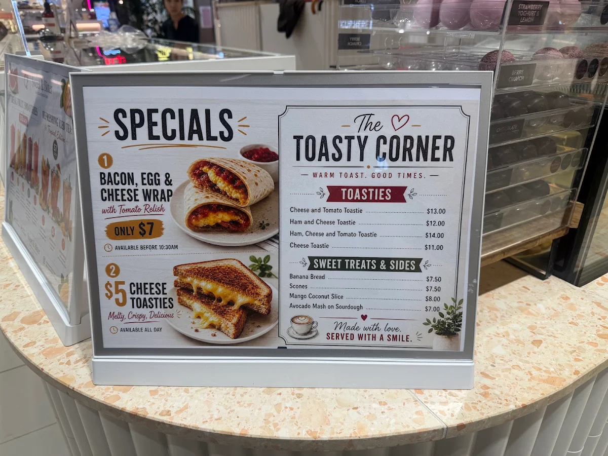 Menu, Sweet & Bitter Co.