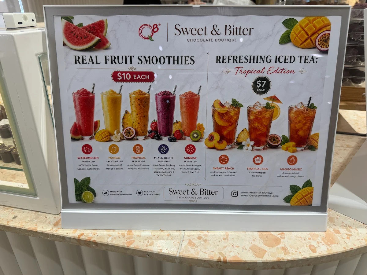 Menu, Sweet & Bitter Co.