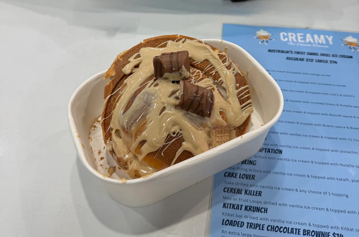 Menu, Creamy Dessert Bar