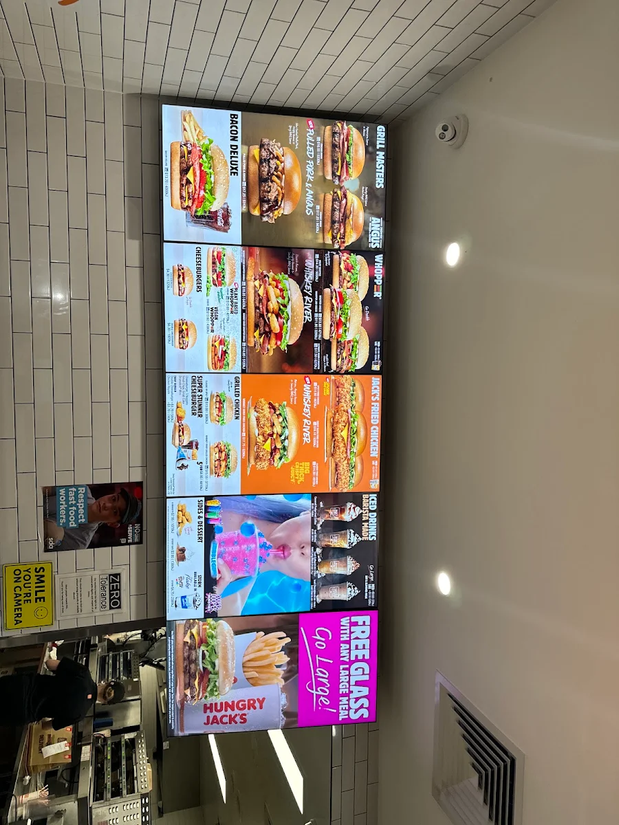 Menu, Hungry Jack's Burgers Redcliffe