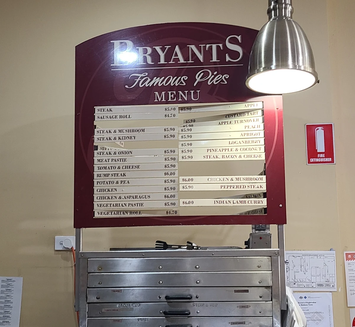 Menu, Bryants Bakery Cafe