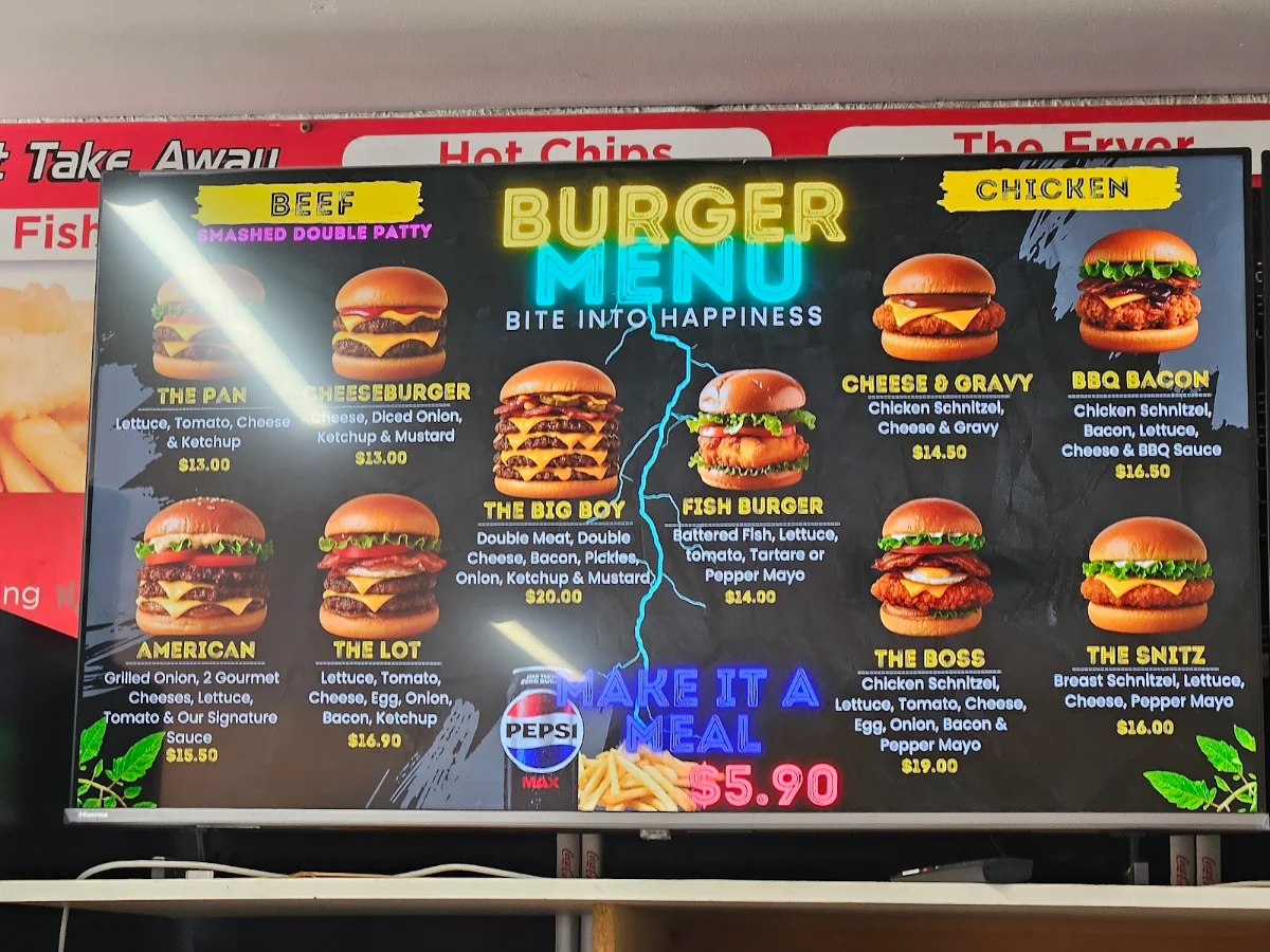 Menu, Walnut Takeaway