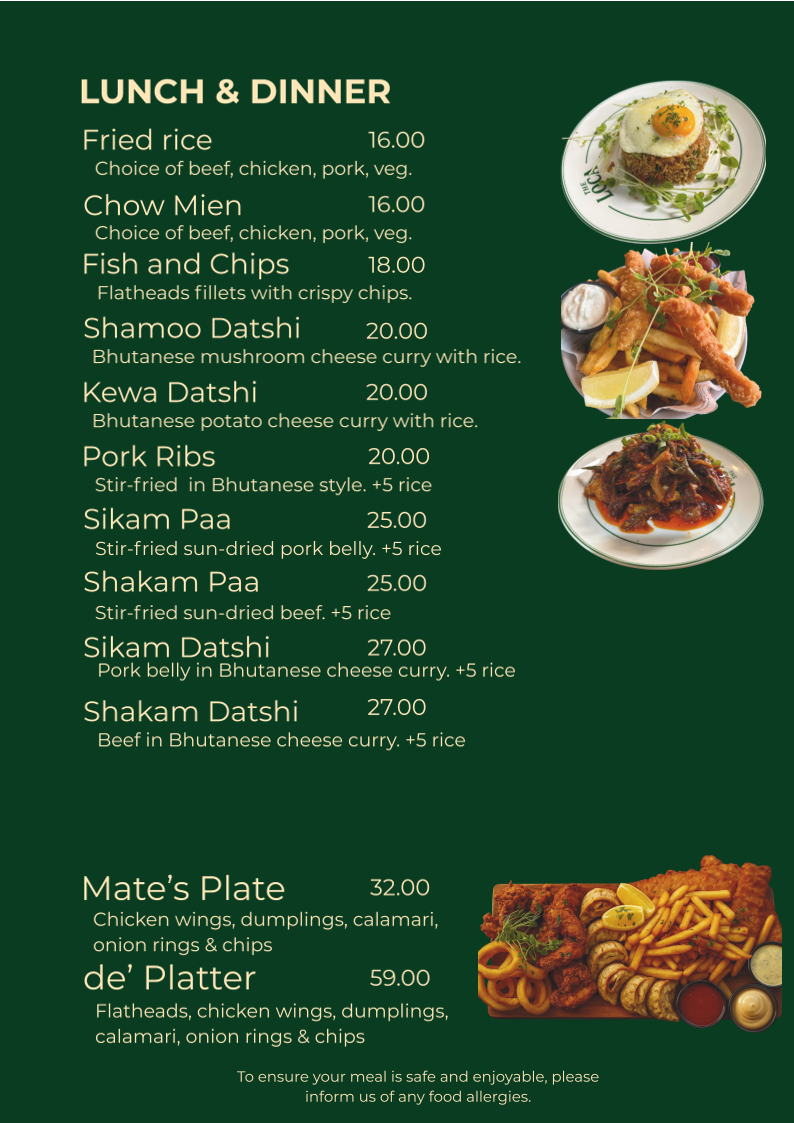 Menu, de’ Loca Fusion