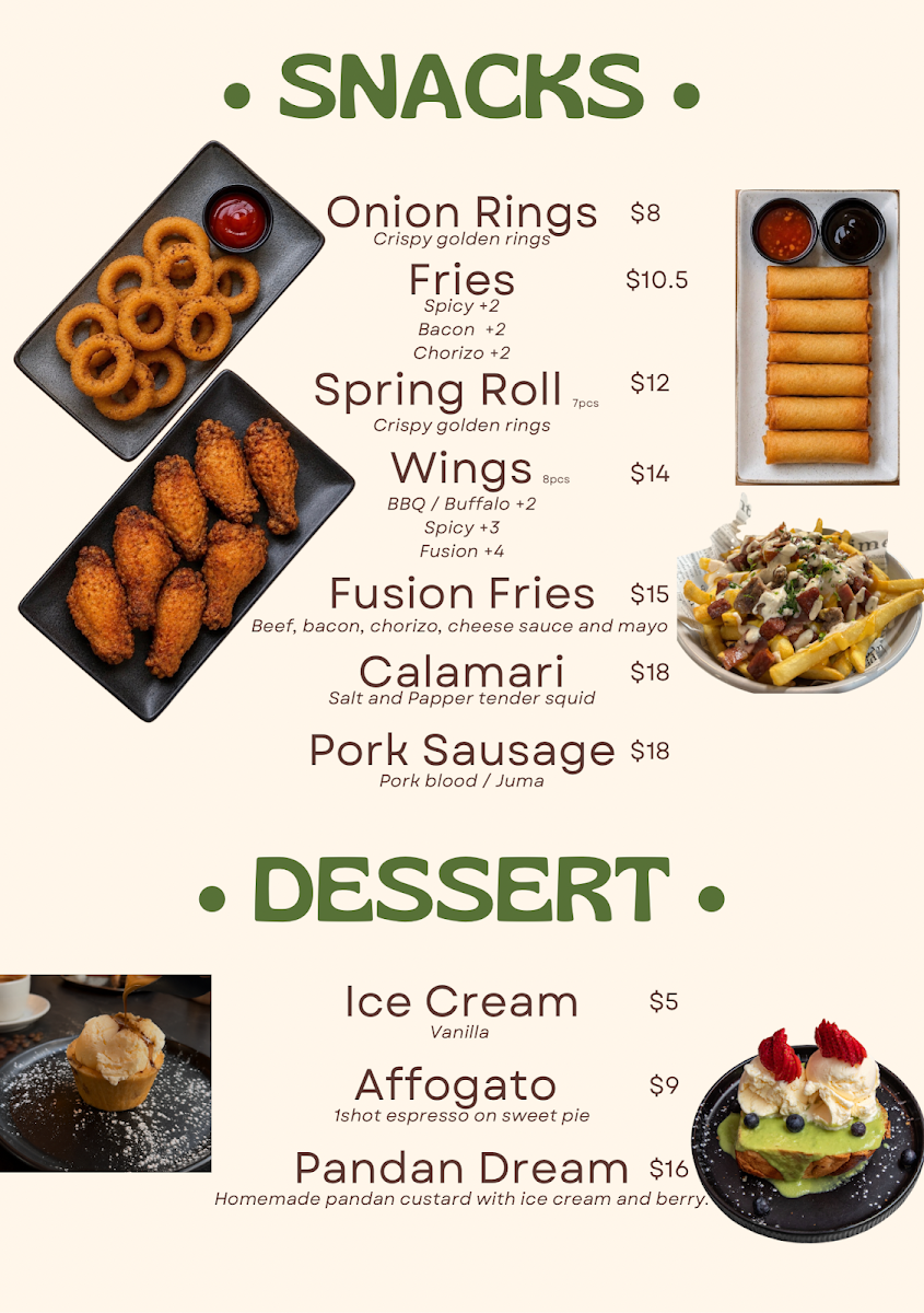 Menu, de’ Loca Fusion