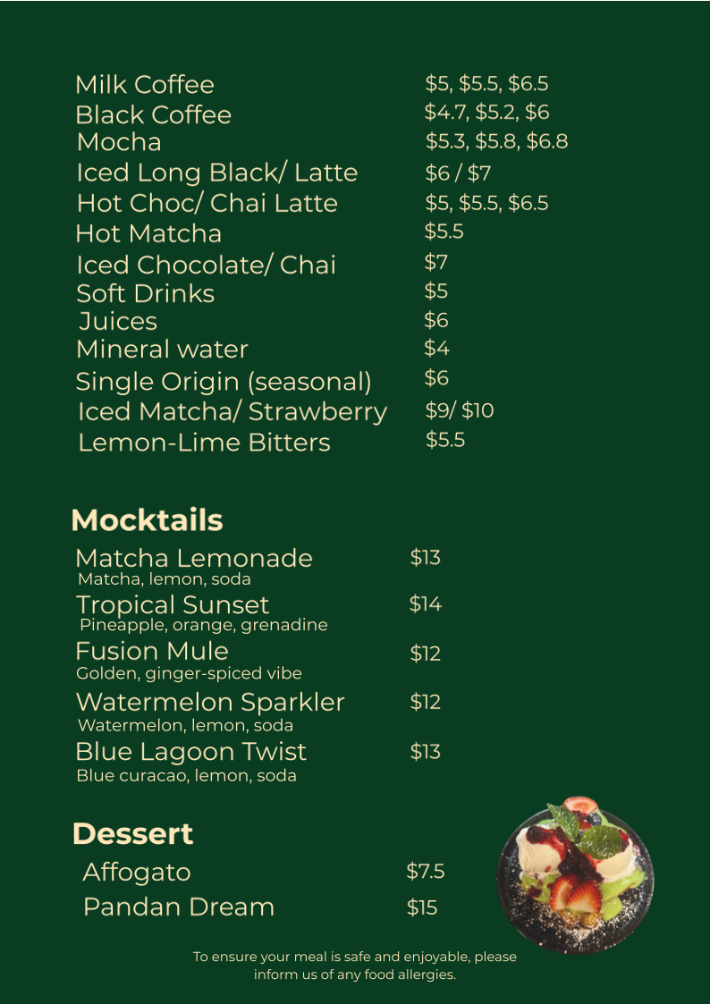 Menu, de’ Loca Fusion