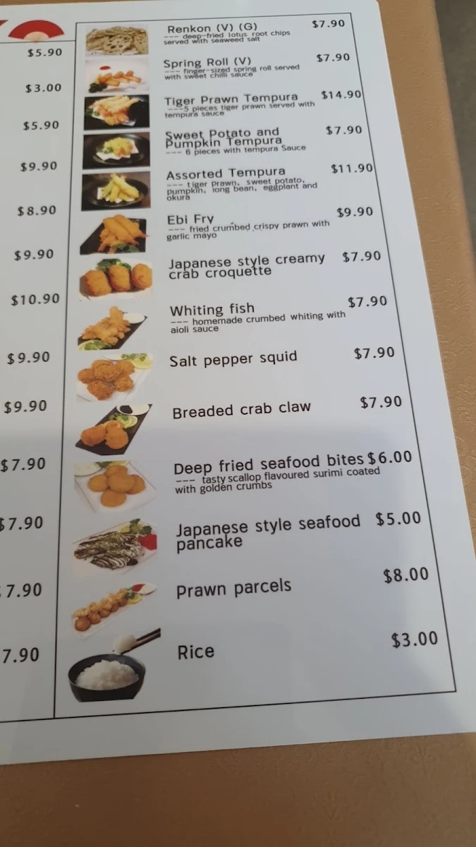 Menu, Ramen Ye Japanese Restaurant
