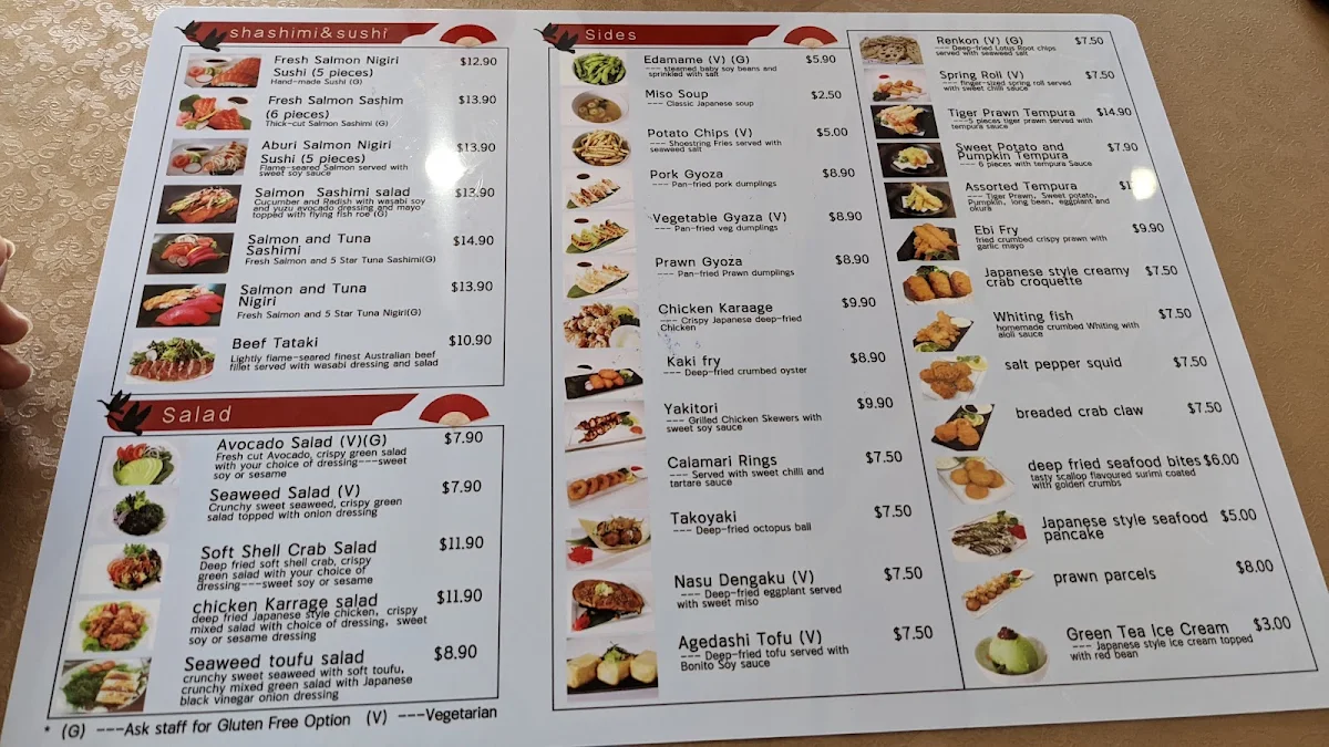 Menu, Ramen Ye Japanese Restaurant
