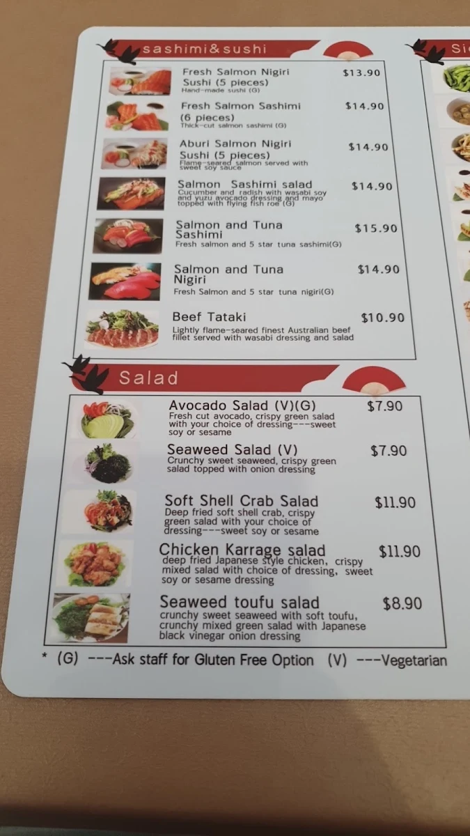Menu, Ramen Ye Japanese Restaurant