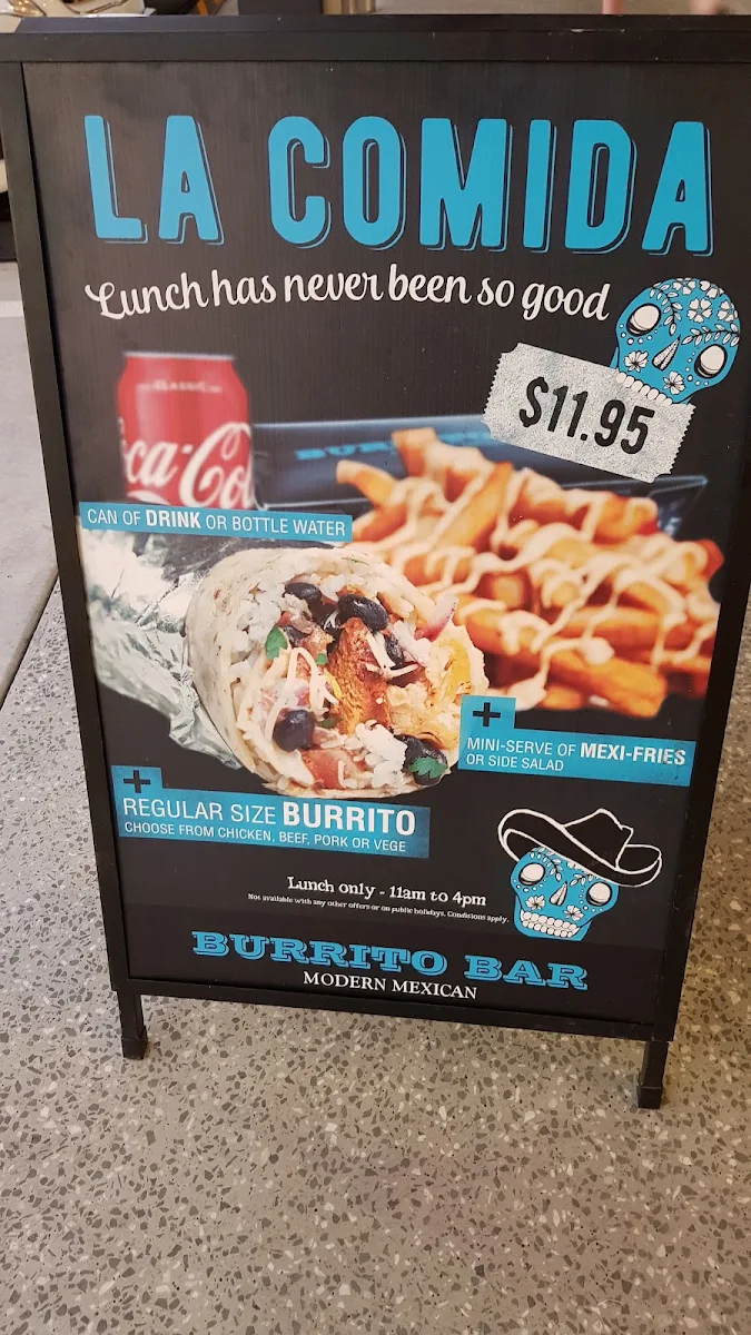 Menu, Burrito Bar Silkstone