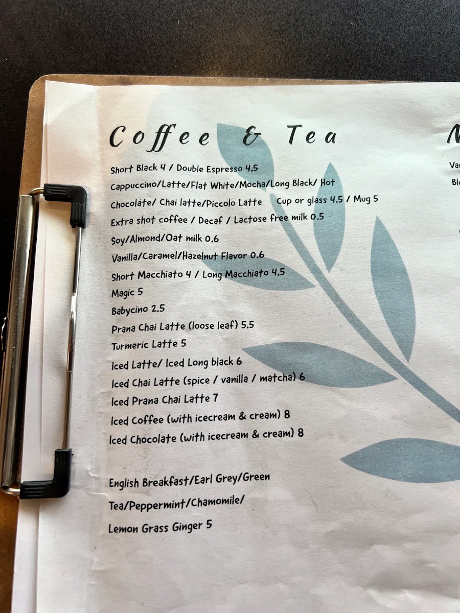 Menu, Caffetteria 295
