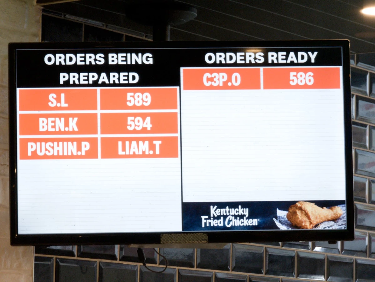 Menu, KFC St Kilda