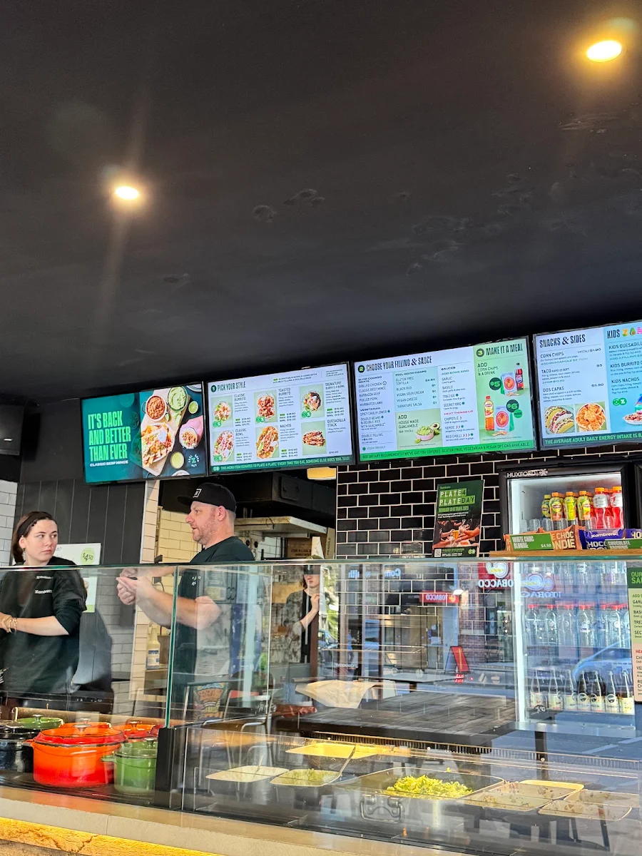 Menu, Zambrero Newtown