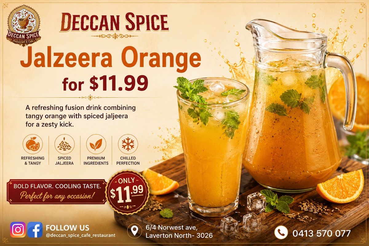Menu, Deccan Spice Cafe & Restaurant