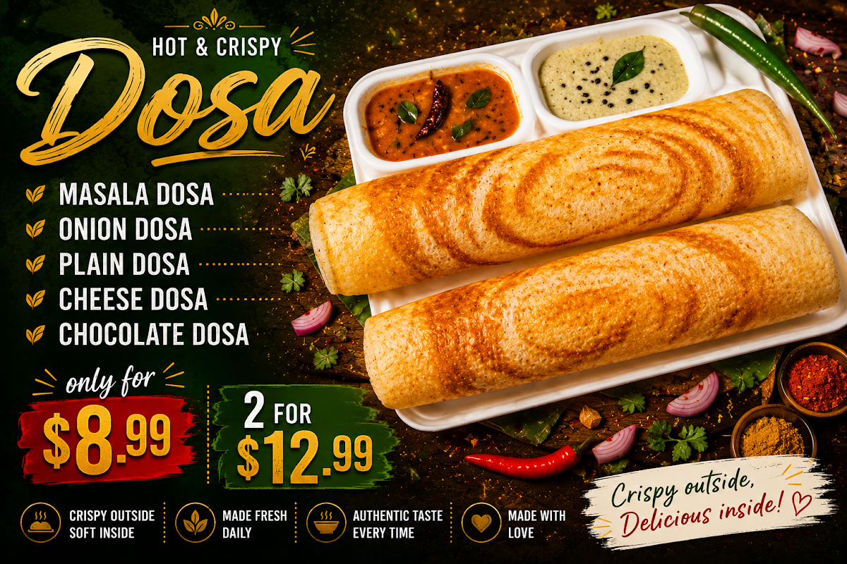 Menu, Deccan Spice Cafe & Restaurant