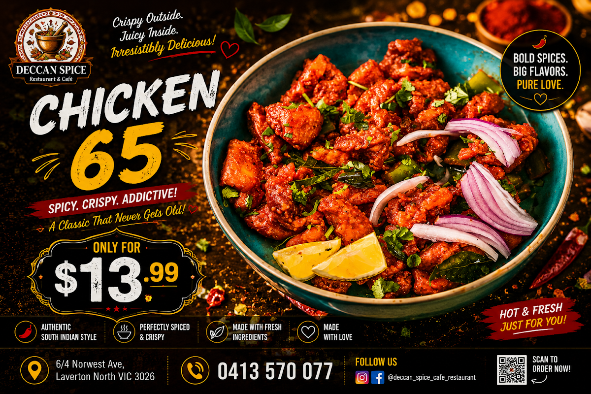 Menu, Deccan Spice Cafe & Restaurant
