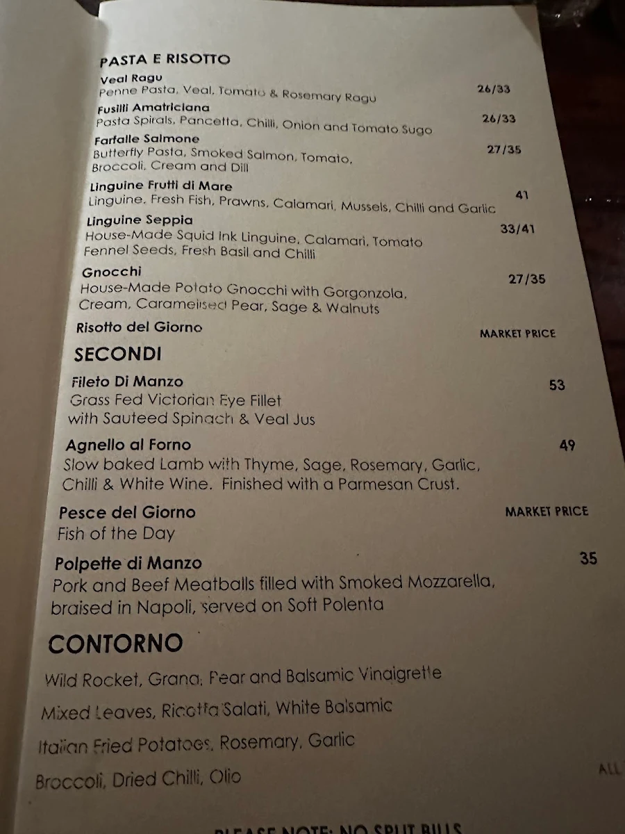 Menu, Il Solito Posto