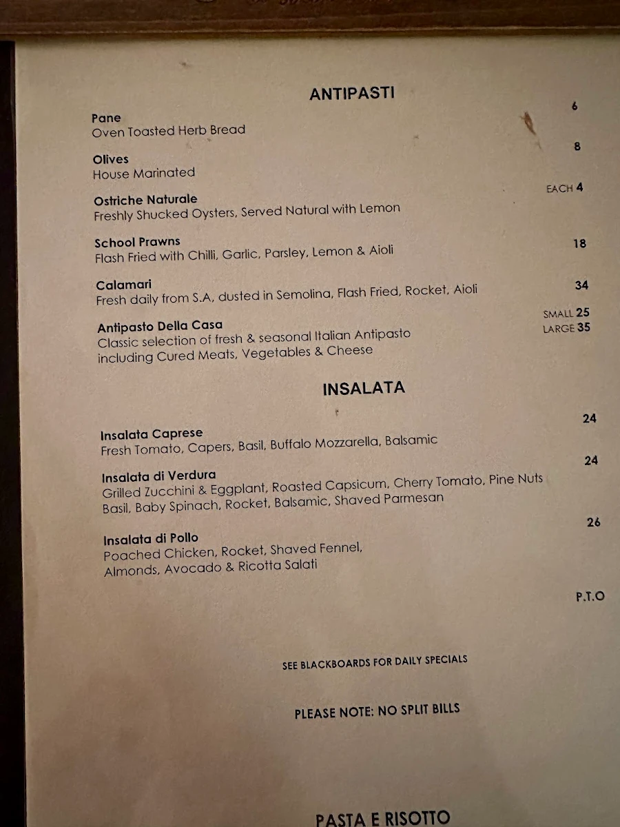 Menu, Il Solito Posto