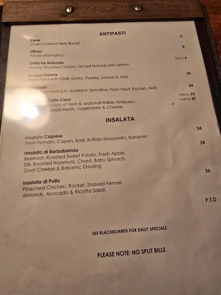 Menu, Il Solito Posto