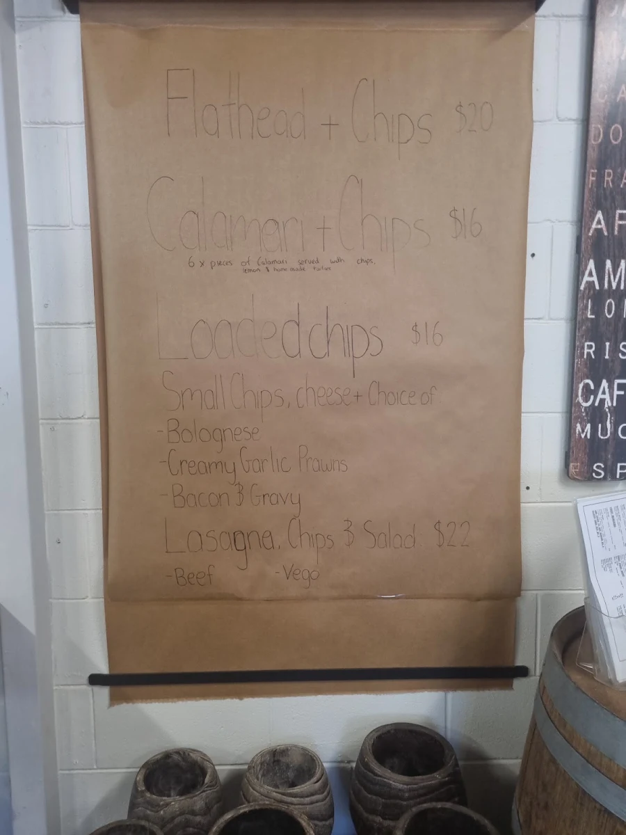 Menu, CJ's Kalaru (Takeaway)