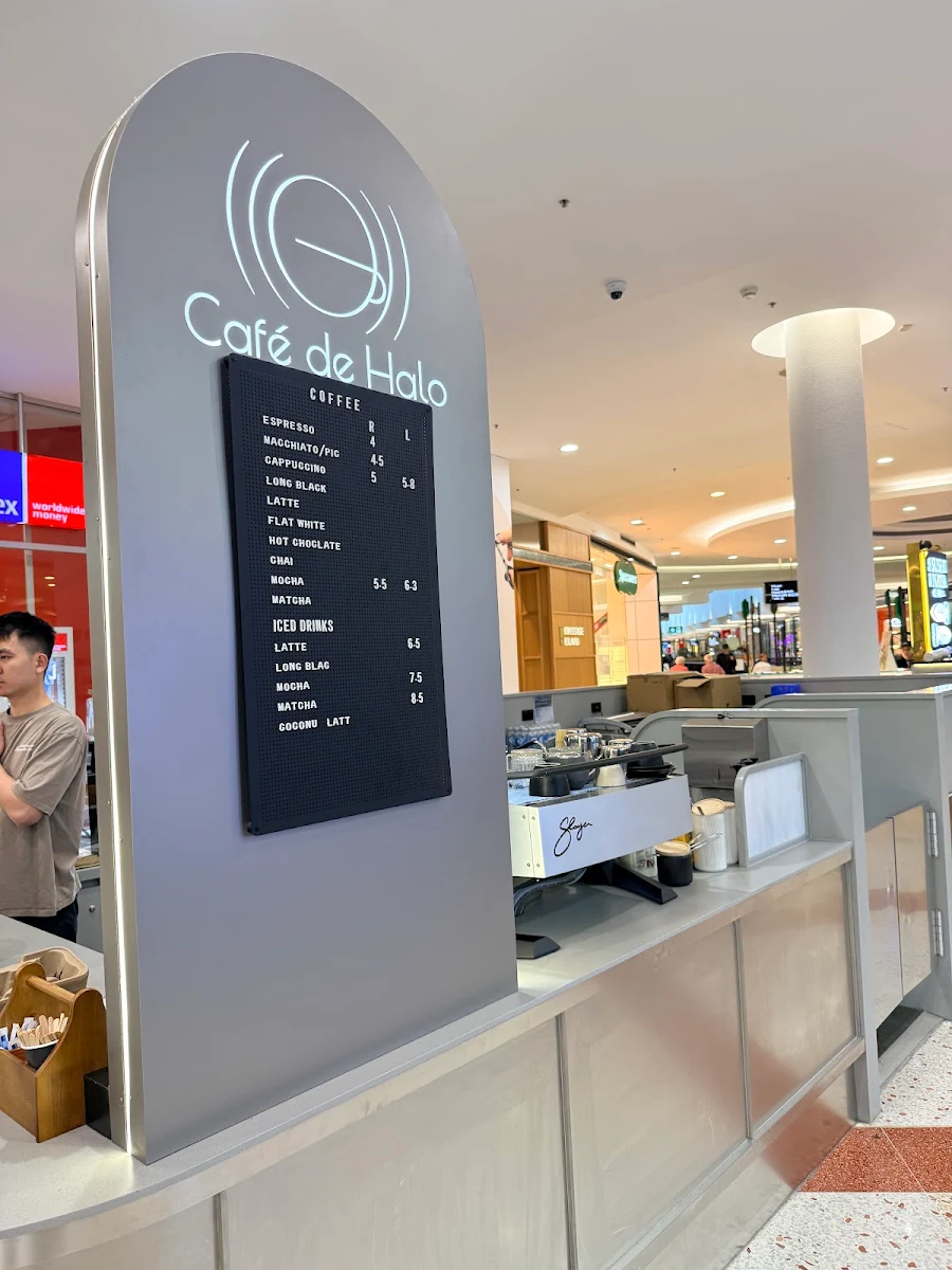 Menu, Cafe de Halo