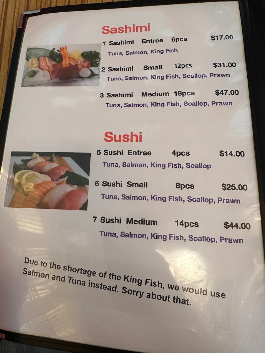 Menu, Kujira