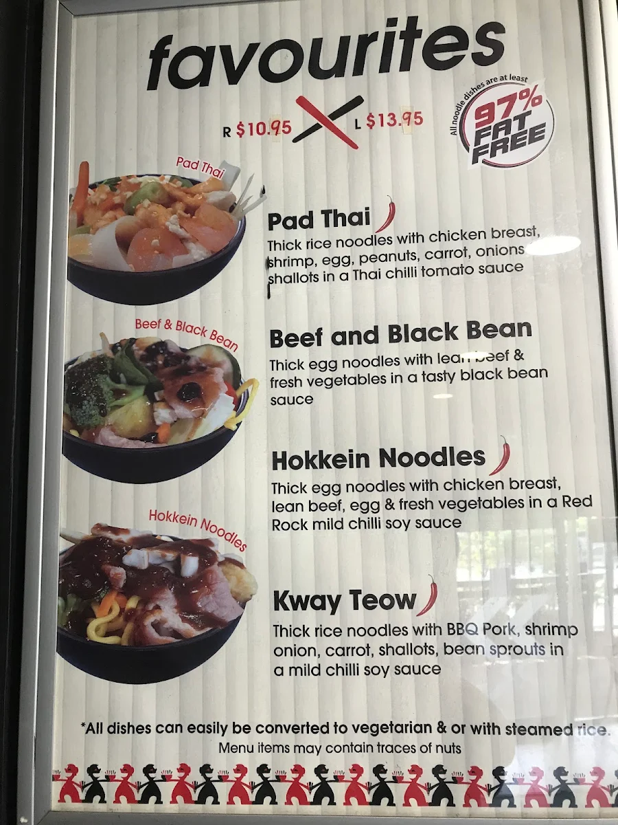 Menu, Victoria Point Noodle Bar