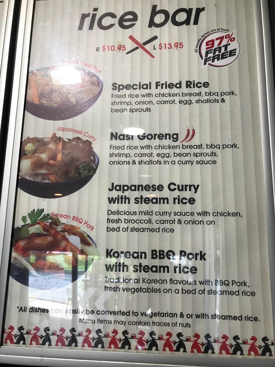 Menu, Victoria Point Noodle Bar