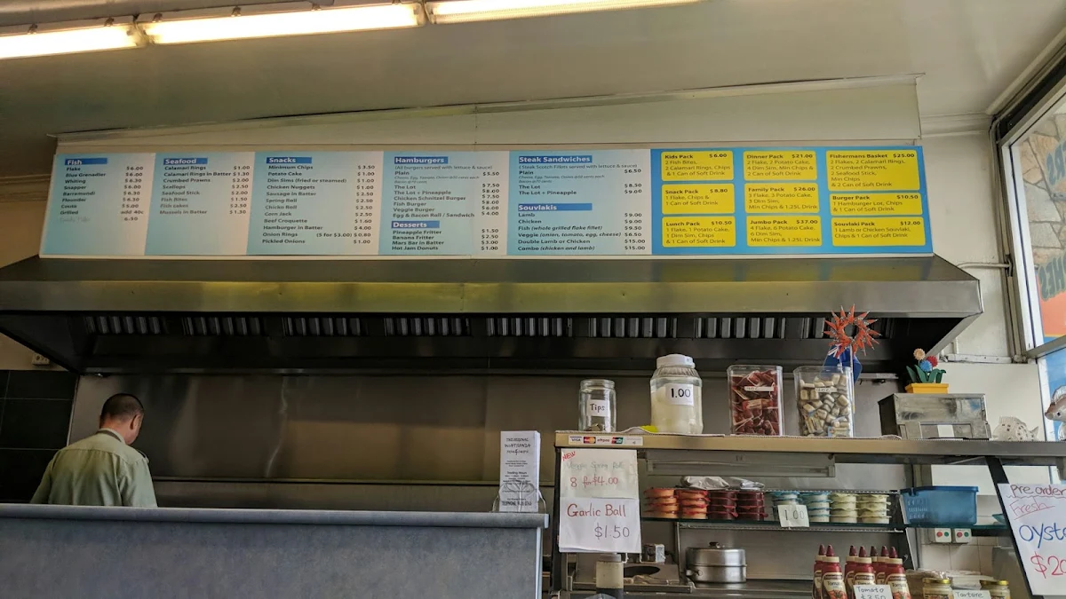 Menu, The Original Fish & Chips