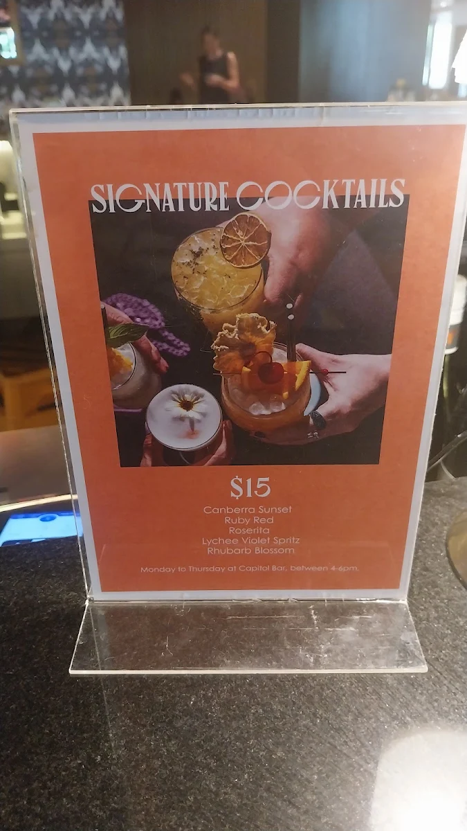 Menu, Capitol Bar & Grill Restaurant