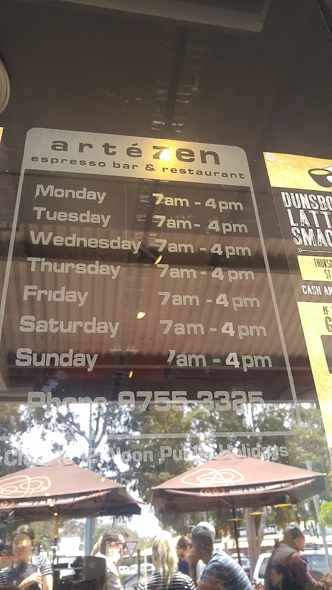 Menu, Artezen