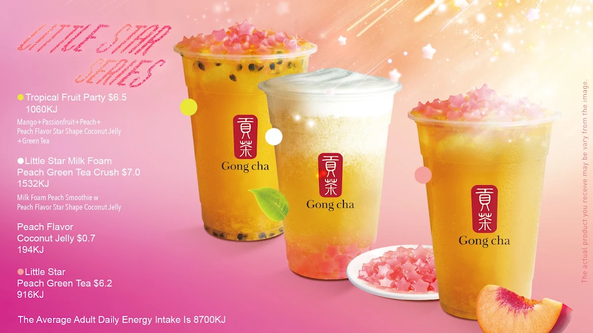 Menu, Gong Cha Southbank