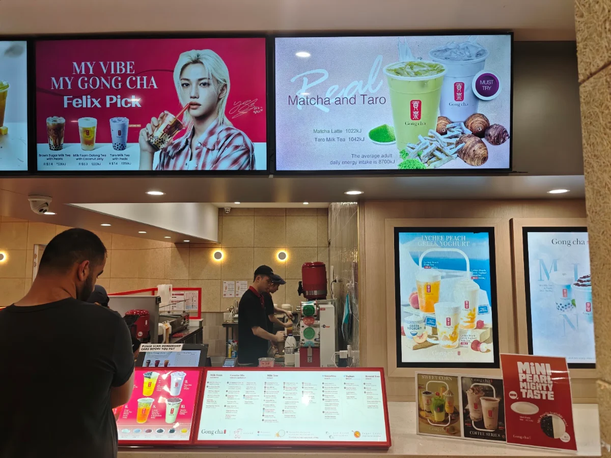 Menu, Gong Cha Southbank
